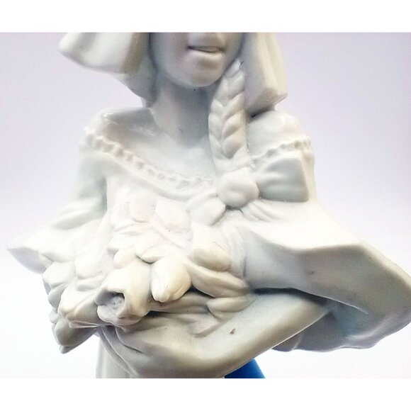 Avon Dutch Woman Figurine Holding Flowers Somewhere Cologne Bottle Vintage 7 In - Picture 4 of 14